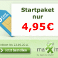 Aktuell gibt es bei Maxxim eine Sonderaktion bei der Neukunden insgesamt bis zu 65 Euro Startguthaben bekommen können. Anders als bisher gibt es dabei nicht wie bisher 3 kleinere Aktionen,...