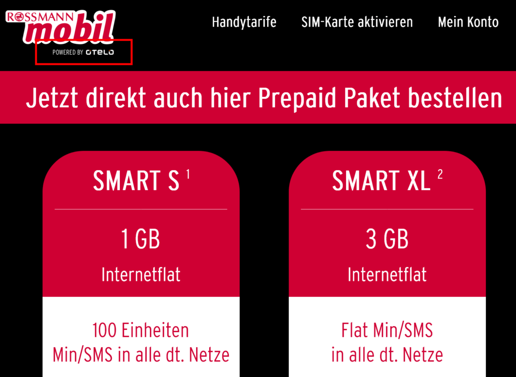 Rossmann mobil Prepaid